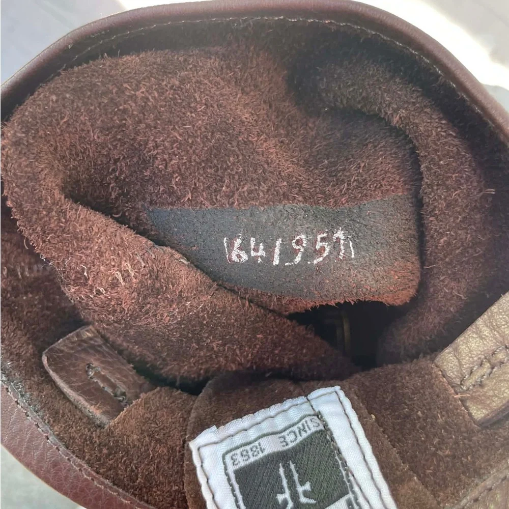 Frye Brown Leather Harness Boots